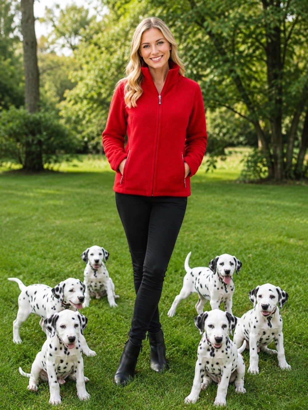 Karen Scott Sport Small Petite Red Fleece Zip Jacket